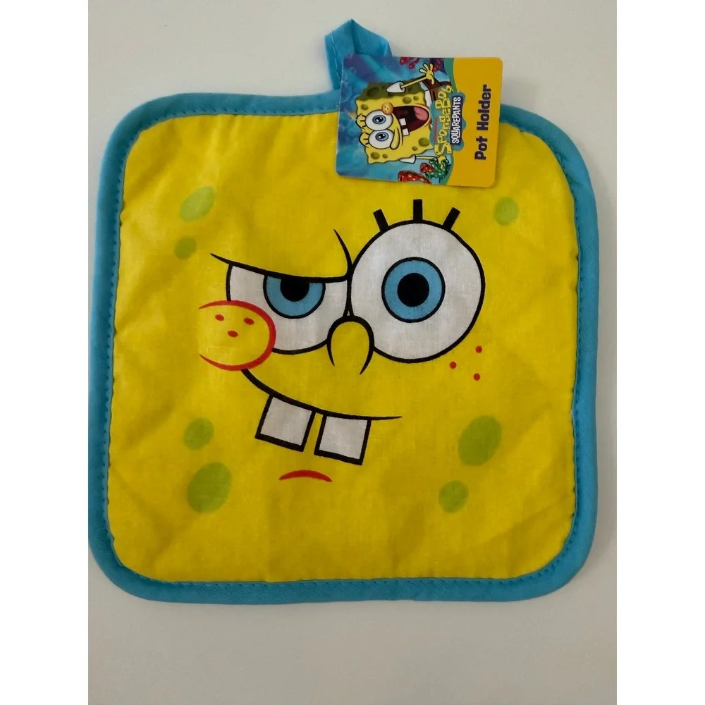 SpongeBob SquarePants Kitchen Towel Oven Mitt Spoons Sink Strainer Set